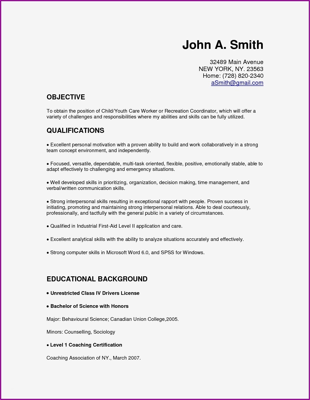 Resume Format For It Professional Download