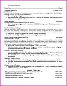 Resume Format For It Professional Experienced