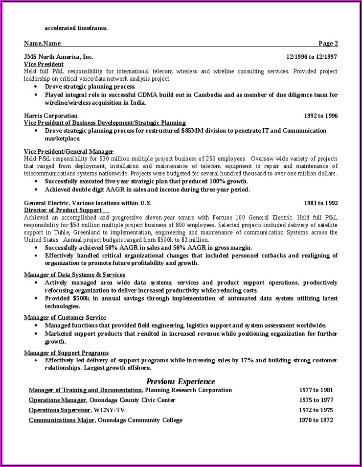 Resume Format For It Professional Experienced