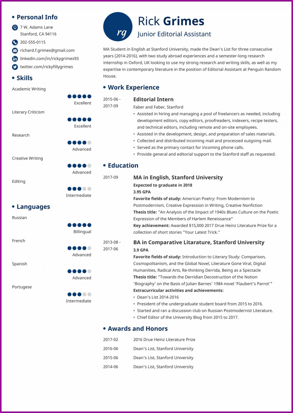Resume Format For Job Interview Free Download