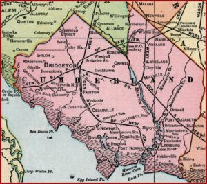 Road Map Of Cumberland County Nj
