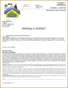 Roofing Agreement Forms