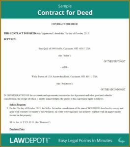 Sample Ohio Land Contract Form
