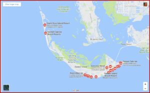 Sanibel Island Accommodations Map