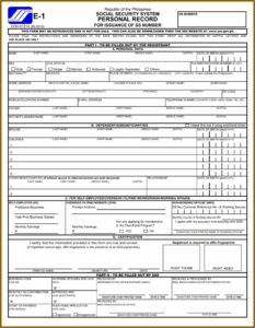 Self Employed Form Sss