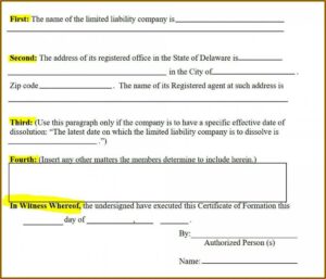 Short Form Llc Operating Agreement