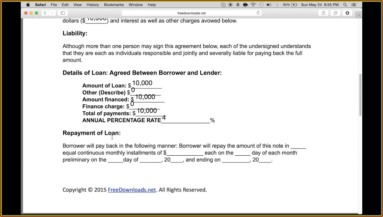 Simple Loan Agreement Format In Hindi Language