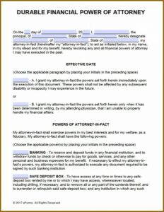 South Carolina Power Of Attorney Form 2017