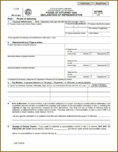South Carolina Power Of Attorney Form Sc2848