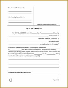 South Carolina Quick Deed Form