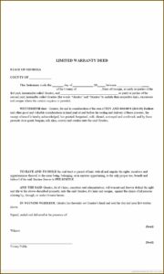 State Of Georgia Warranty Deed Form