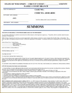 State Of Wisconsin Legal Separation Forms