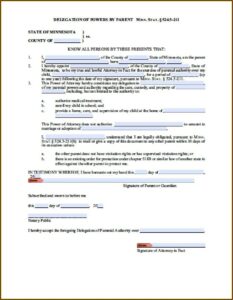 Temporary Guardianship Forms Mn