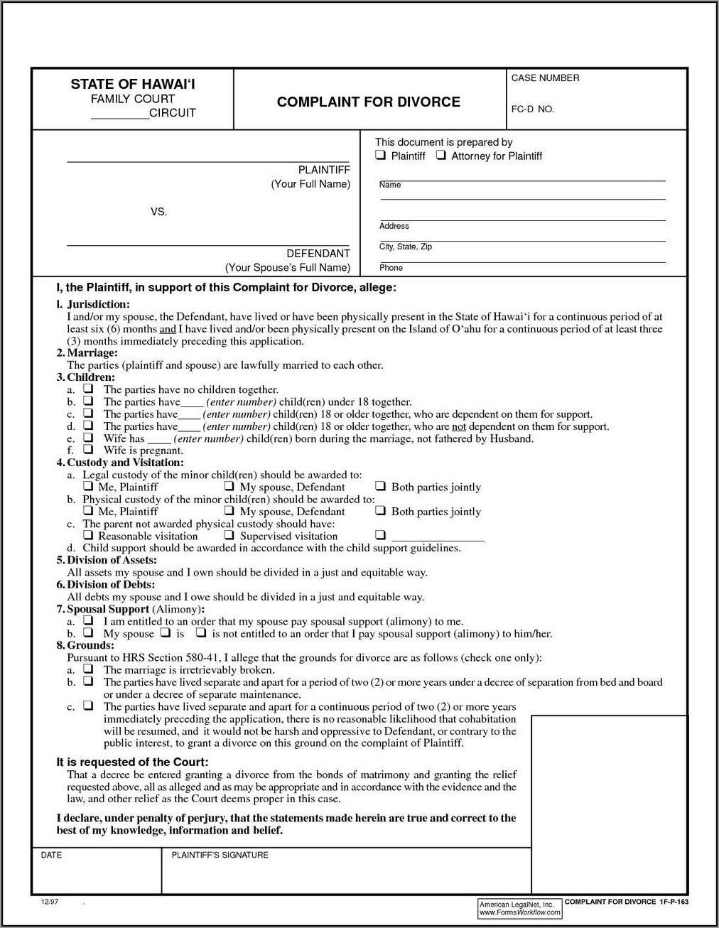 Uncontested Divorce Forms Ny Pdf