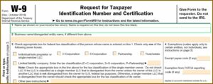 W 9 Form Fillable 2019