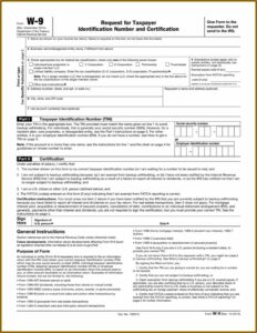 W 9 Form Fillable Free