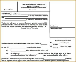 Wisconsin Land Contract Form 11