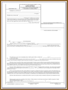Wisconsin Land Contract Form 2019