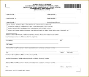 Workers Comp Forms California