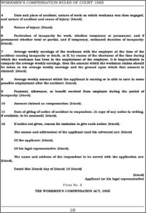Workmans Comp Forms South Africa