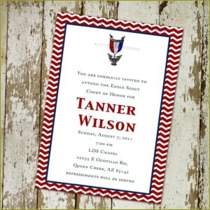 Eagle Scout Court Of Honor Invitation Template Free