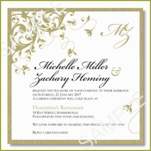 Elegant Invitation Template Word