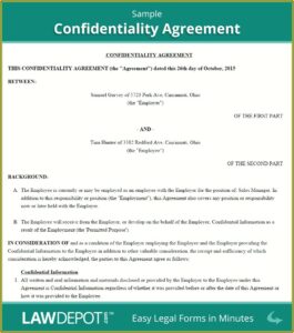 Employee Confidentiality Agreement Template