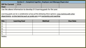 Employee Cross Training Plan Template Excel