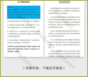 Employee Satisfaction Survey Template Doc