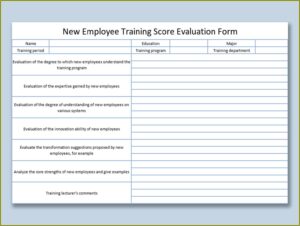 Employee Training Plan Template Excel Free Download