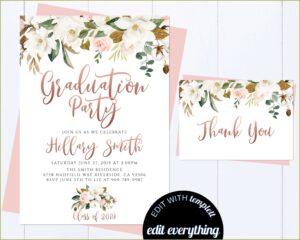 Etsy Graduation Invitation Templates