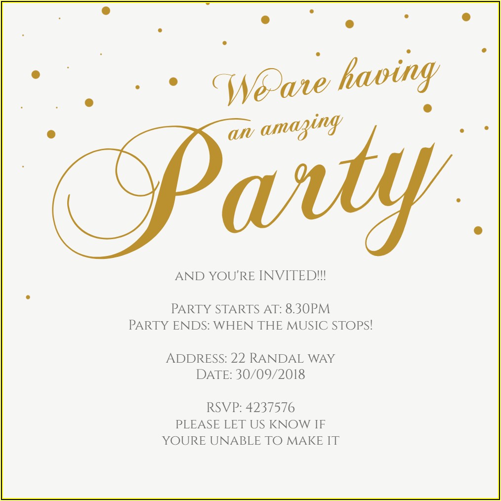 Fancy Party Invitation Template