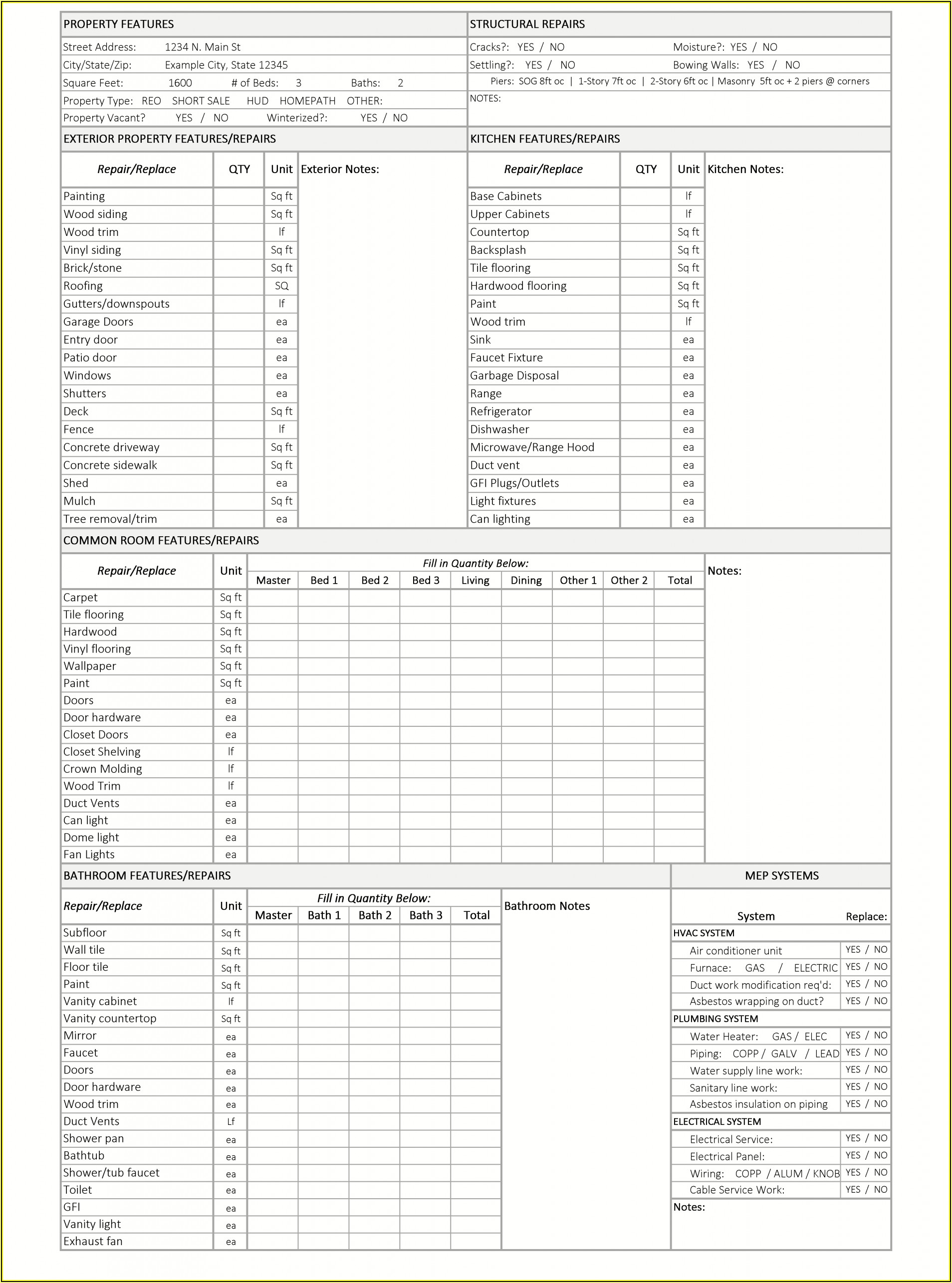 Fence Repair Estimate Template