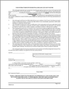 Final Lien Waiver Example