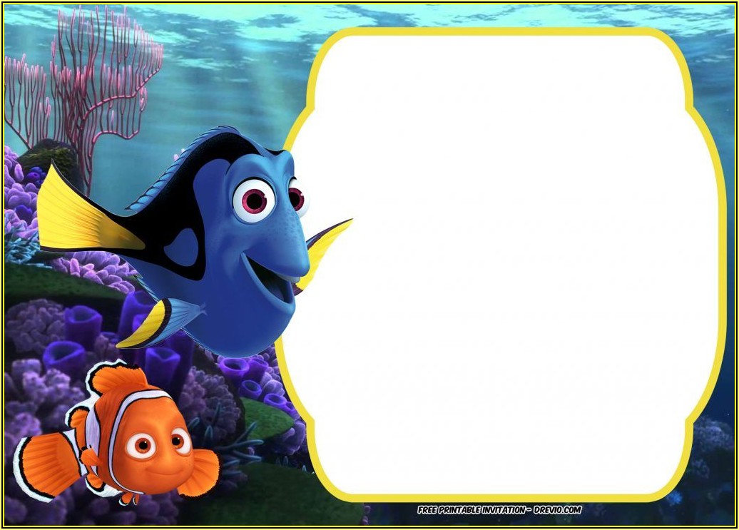 Finding Dory Invitation Template Free