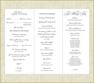 Foldable Wedding Program Templates