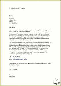 Formal Dinner Invitation Letter Template