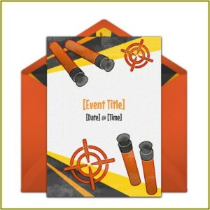 Free Birthday Invitation Nerf Templates
