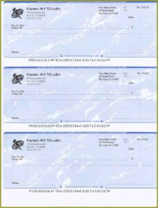 Free Business Check Printing Template Excel