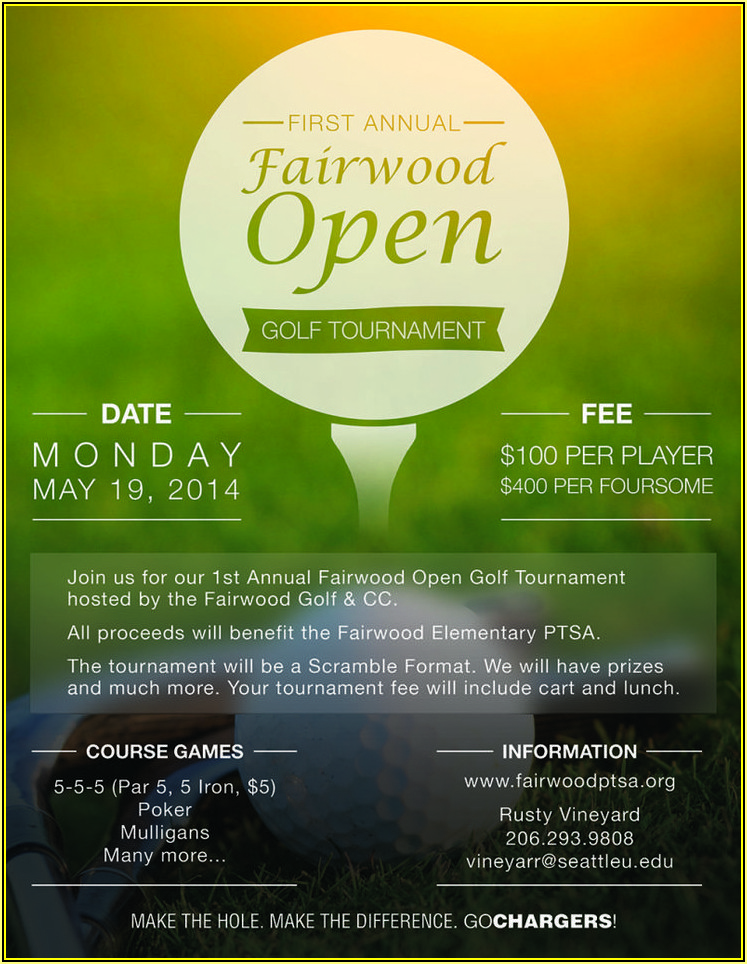 Free Charity Golf Tournament Flyer Template