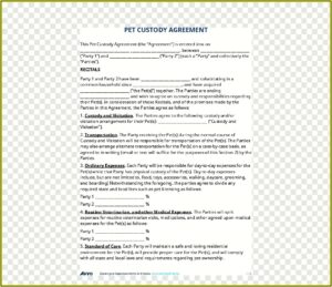 Free Child Support And Visitation Agreement Template