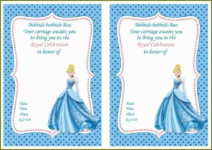 Free Cinderella Birthday Invitation Template