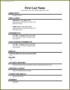 Free College Student Resume Template