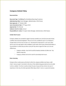 Free Company Policies And Procedures Template Australia