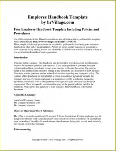 Free Company Policies And Procedures Template Uk