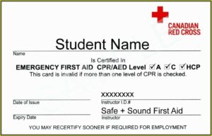 Free Cpr Card Template