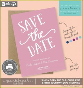 Free Customizable Save The Date Templates Holiday Party