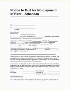 Free Eviction Notice Template Pa