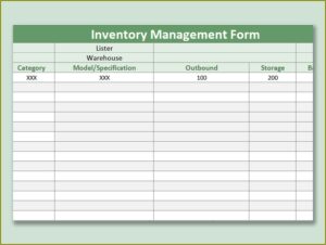 Free Excel Inventory Sales Template