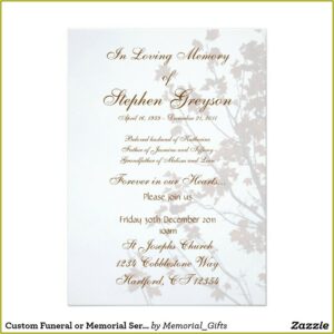 Free Funeral Reception Invitation Template